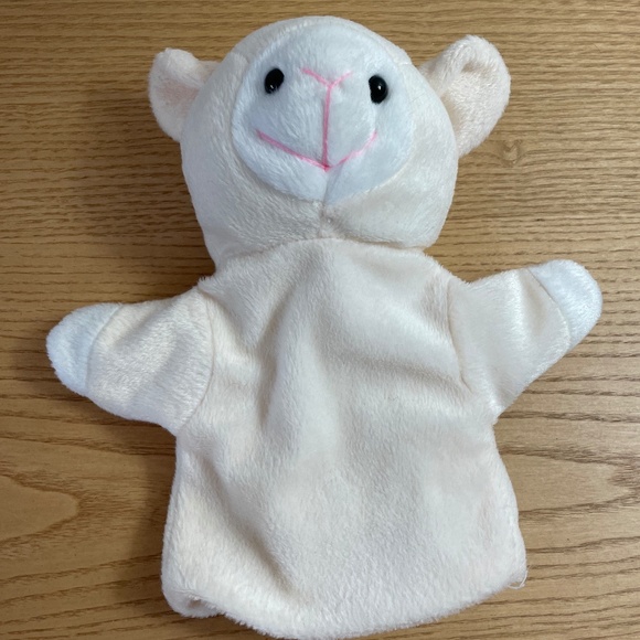 Plush Sheep Lamb Hand Puppet Cream Color 9” Four Star International Trading Co - Picture 1 of 8